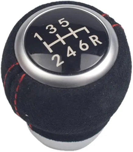 Palanca de cambios de cuero de 6 velocidades con estilo para Subaru Impreza WRX STI 2009 2010 2011 2012 2013 2014 2015 2016 2017 2018 (Cubierta de