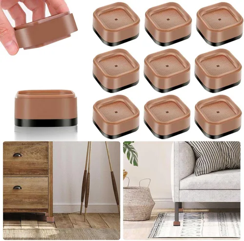Miniatura 62 de Paquete de 12 elevadores de muebles de 1, 2 o 3 pulgadas, elevadores de cama ajustables resistentes para mesa, escritorio, sofá, silla, gabinete