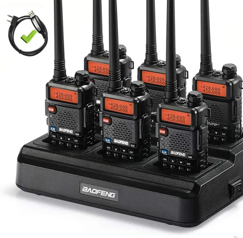 Miniatura 8 de [Versión compatible con UV-5R FCC] BAOFENG GT-5R Radio bidireccional de doble banda, radio de jamón UHF VHF de mano para adultos, emisión limpia