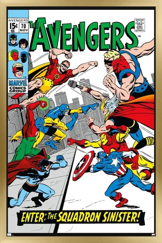 Miniatura 16 de Trends International Marvel Comics - Póster de pared de Avengers #70 Versión con marco de bronce