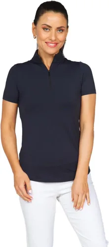 Miniatura 2 de IBKUL Athleisure Wear Sun Protective UPF 50+ Icefil Cooling Short Sleeve Mock Neck Top - 87000