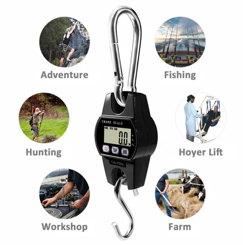 Miniatura 6 de GRAM PRES Báscula digital colgante con grúa 660LB/300KG, básculas para caza de ciervos, granja, pesca, pescado, carne, caza, báscula para equipaje
