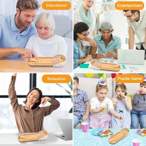 Miniatura 6 de Mini juego de bolos de mesa: divertidos regalos de elefante blanco para adultos, hombres y mujeres, rellenos de calcetines de Navidad