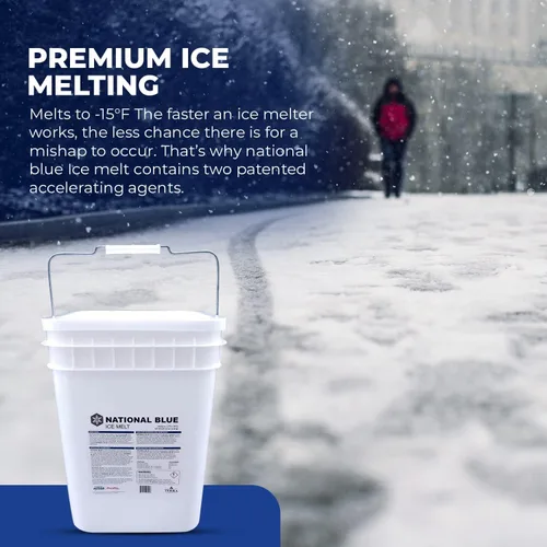 Miniatura 6 de National Blue Snow Salt Ice Melt Cubo de 35 libras, derretidor de hielo de acción rápida, apto para mascotas, plantas y hormigón, respetuoso