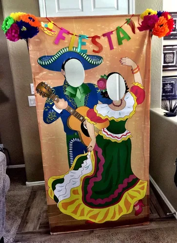 Miniatura 4 de Pancarta de puerta para foto de pareja Fiesta Fun Express