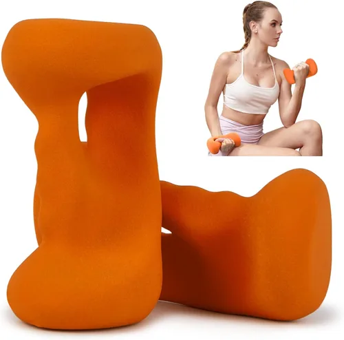 Miniatura 11 de HXD-ERGO Juego de mancuernas ergonómicas para mujeres, pesas de mano para mujeres, para pilates, yoga, correr, entrenamiento de fuerza 3 libras