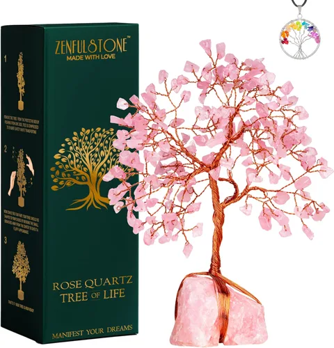 Miniatura 16 de Árbol de cristal de 7 chakras, árbol curativo de piedras preciosas para energía positiva, decoración de árbol de cristal para oficina en casa, árbol