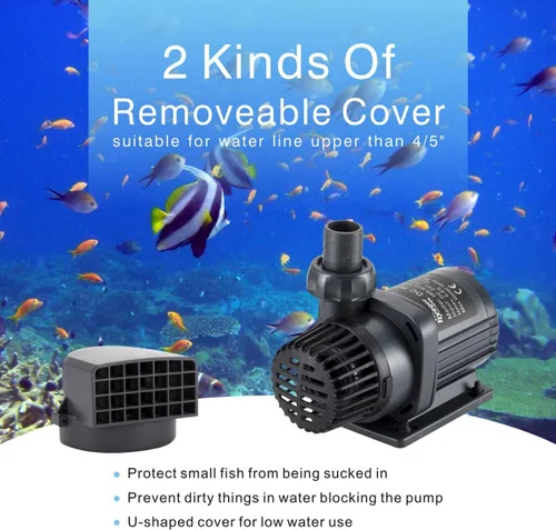 Miniatura 3 de hygger Bomba de agua sumergible silenciosa de 800 GPH y externa de 24 V, con controlador (configuración del 30% al 100%), potente bomba de retorno