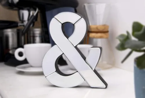 Miniatura 9 de COLLECTIVE HOME - Letra decorativa de madera y vidrio espejado de 7 pulgadas de alto, decoración de pared para el hogar, el dormitorio y la oficina.