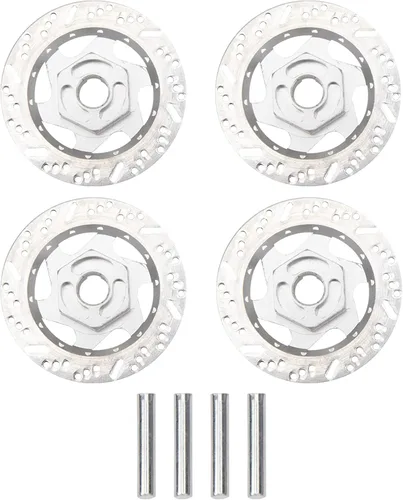 Miniatura 9 de ShareGoo - Paquete de 4 neumáticos de metal de 0.472 pulgadas para llanta hexagonal, disco de freno compatible con Traxxas Tamiya HSP HPI Redcat