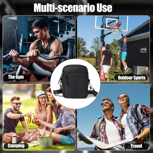 Miniatura 7 de Bolsa magnética para gimnasio, pequeña bolsa de gimnasio para mujeres y hombres, soporte para botella de agua para gimnasio, bolsa de camiseta