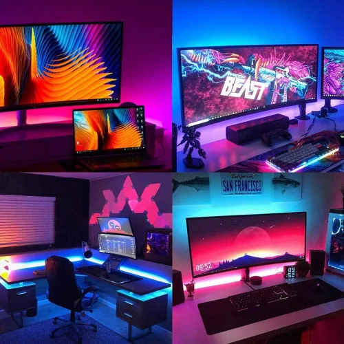 Miniatura 6 de Avatar Controls Luces LED Alexa de 9.8 pies compatibles con sincronización de música, tira de luces LED regulables que funcionan con Google