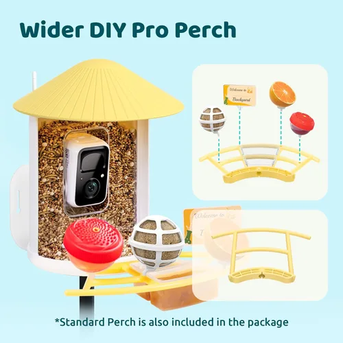 Miniatura 7 de NETVUE by Birdfy Pro Comedero Inteligente para Pájaros con Cámara y Panel Solar, Alertas de Llegada Instantáneas, Transmisión en Vivo y Visión