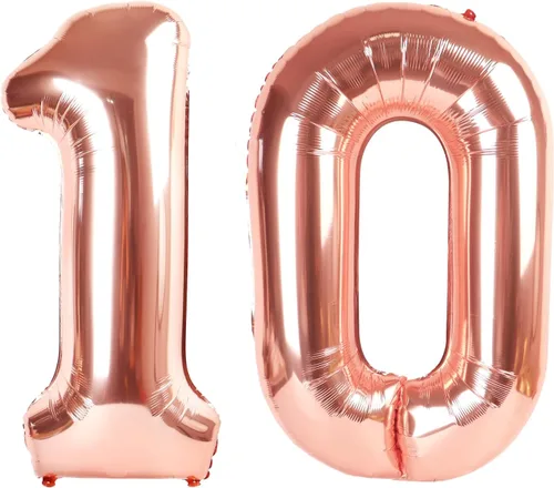 Miniatura 370 de Globos de números de 5 globos de 40 pulgadas, decoraciones de cumpleaños azules para niños y niñas, globos de números azul marino grandes