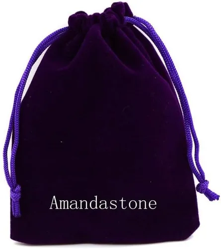 Miniatura 111 de Amandastone Pulsera elástica de cuentas redondas de 0.315 in con piedras preciosas naturales de 7 pulgadas