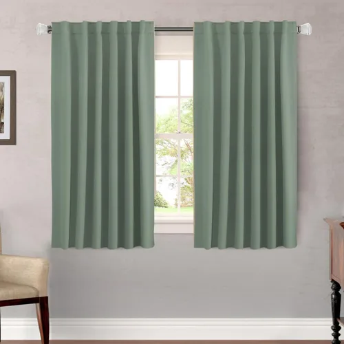 Miniatura 120 de H.VERSAILTEX Cortinas opacas con aislamiento térmico, paneles de tratamiento de ventana, cortinas opacas para oscurecer la habitación, cortinas Gris