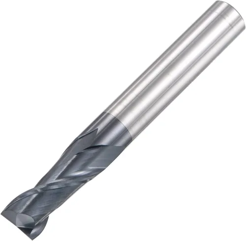Miniatura 10 de uxcell Fresa de extremo de nariz cuadrada, punta de 0.039 in de diámetro de carburo sólido recubierto AlTiN Fresa CNC Fresa de 2 flautas en espiral