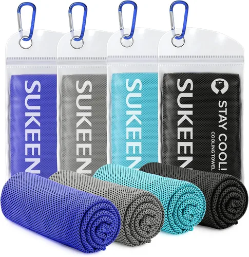 Miniatura 13 de Sukeen Toalla de enfriamiento para cuello y cara (40 x 12 pulgadas), toallas de refrigeración de microfibra a granel para atletas, envolturas