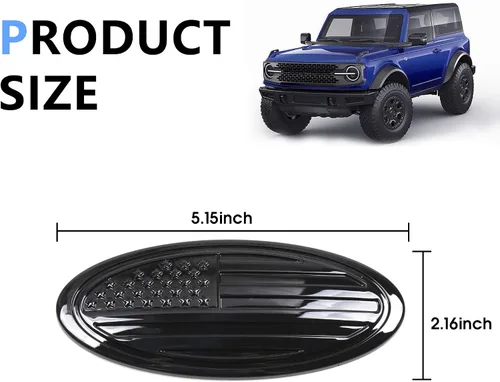 Miniatura 8 de sukemichi Cubierta Decorativa del Emblema del Portón Trasero Calcomanías de Superposición Accesorios Exteriores para Ford Bronco y Bronco