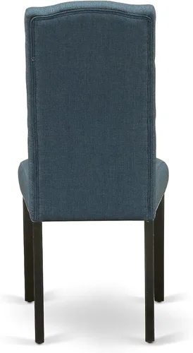 Miniatura 9 de East West Furniture ESCE3-BCH-21 Juego de mesa de comedor de 3 piezas contiene una mesa de cocina redonda con pedestal y 2 sillas de comedor Parson
