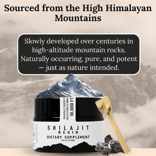 Miniatura 4 de The Goodbye Company Resina pura Shilajit – Orgánica con más de 85 oligoelementos y ácido fúlvico puro; para hombres y mujeres, impulso de energía