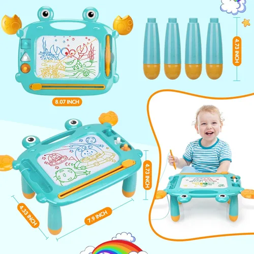 Miniatura 3 de Juguetes para niños pequeños, tablero de dibujo magnético, sin BPA, sin ftalatos, sin PVC, juguetes de bocetos para niños de 3, 4 y 5 años, regalo
