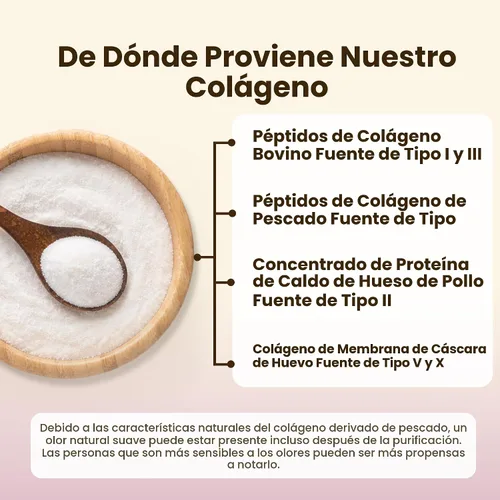 Miniatura 5 de VEV - Péptidos de colágeno múltiple en polvo, 16 onzas (41 porciones) – Tipo I, II, III, V, X, colágeno hidrolizado, poder de ácido hialurónico
