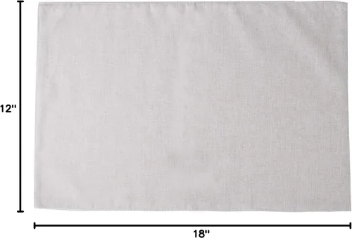 Miniatura 8 de Fennco Styles Classic Woven Textile - Manteles individuales decorativos de 12 x 18 pulgadas, juego de 4 manteles individuales de mesa color crudo