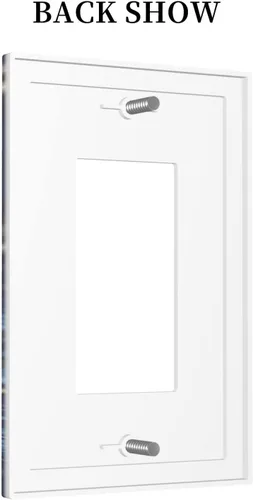 Miniatura 693 de Placa de Interruptor de Luz Azul de 1 Gang, Placa de Pared Decorativa de Palanca Individual, Cubierta de Placa de Pared de Palanca, Placa Frontal