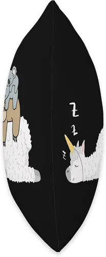 Miniatura 2 de Cute Sleeping Sloth With Baby Koala Mama Bear Gift Unicorn Llama & Lazy Sloth Mama Bear & Baby Koala almohada, 16 x 16 pulgadas, multicolor