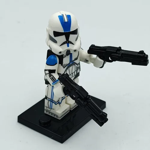 Miniatura 4 de MOC Space Wars Long DC-15 y Short DC-15 Clone Trooper Blaster Armas de Armamento Accesorios Diseñado para Manos Minifigs (100 piezas)