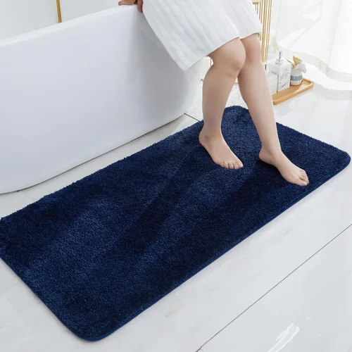 Miniatura 22 de COSY HOMEER Alfombras extra gruesas para el baño, tapetes de baño antideslizantes, tapete de felpa suave, peludo y 100% micro poliéster, tapete