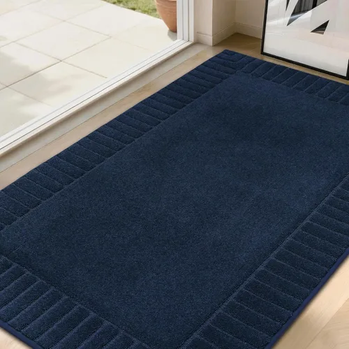 Miniatura 17 de BEQHAUSE Alfombra Antideslizante para Puerta Principal Alfombra Lavable de Bajo Perfil para Entrada Alfombras para Puerta Principal Trampa para Negro