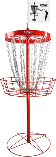 Miniatura 13 de GSE Games & Sports Expert PRO - Cesta portátil de golf de disco, 12 cadenas/24 cadenas, disco volador de metal, cestas de práctica de golf