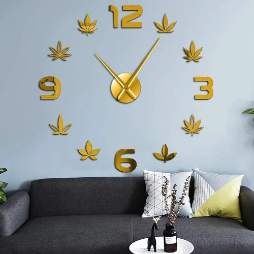 Miniatura 3 de Relojes de pared grandes y simples para bricolaje, silenciosos, sin marco, arte de pared artístico para decoración del hogar (negro, 27 pulgadas)