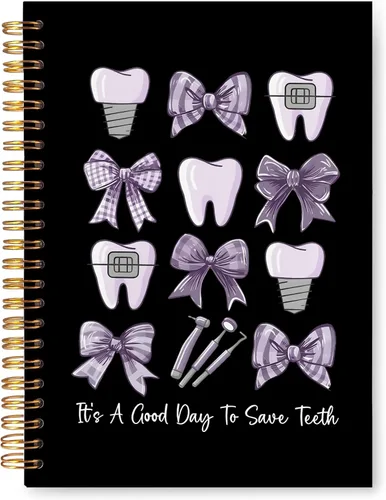 Miniatura 20 de Cuaderno de regalos para dentistas, asistente de higienista dental, regalos de oficina para mujeres, cuaderno de tapa dura en espiral de 5.5 x 8.3