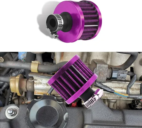 Miniatura 9 de HAOBO Filtro de admisión de aire de 12 mm, filtro de aire pequeño para motor, filtro de admisión de aire frío mini universal con cono de motor