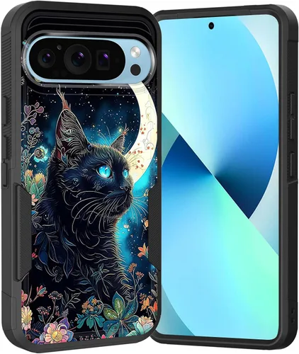 Miniatura 145 de Funda para Pixel 6A, Híbrida de Doble Capa de Servicio Pesado Resistente a Prueba de Golpes PC Duro + Funda Protectora de Silicona Suave para Google
