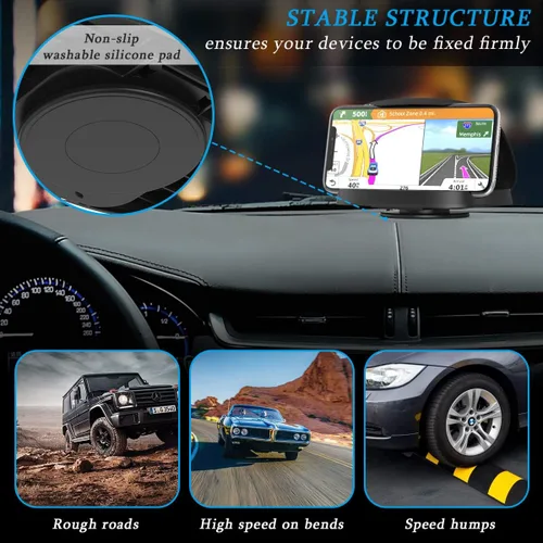 Miniatura 5 de JOYEKY Soporte de teléfono celular para automóvil, soporte vertical horizontal para teléfono con rotación de 360° para tablero de instrumentos