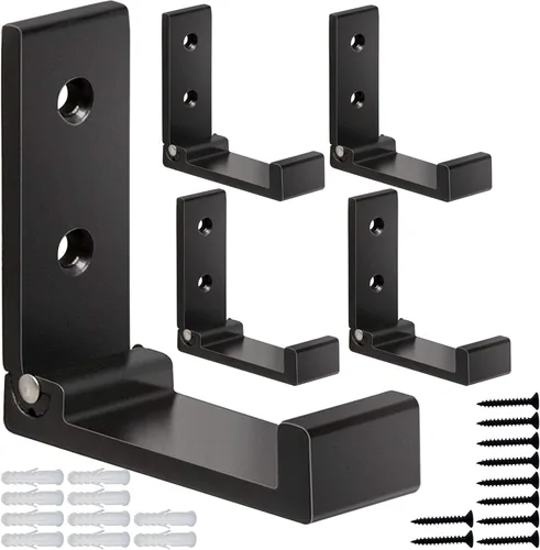 Miniatura 10 de ZEYU Ganchos Plegables para Abrigos, 10 Piezas Ganchos de Pared para Colgar Abrigos, Ganchos para Toallas, Herrajes Resistentes de Aleación