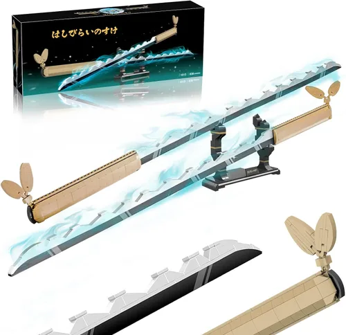 Miniatura 12 de HIGH GODO Demon Anime Sword Building Set, Kit de Bloques de Hacha y Martillo Meteoro de 43 Pulgadas, Set de Bloques de Construcción de Armas
