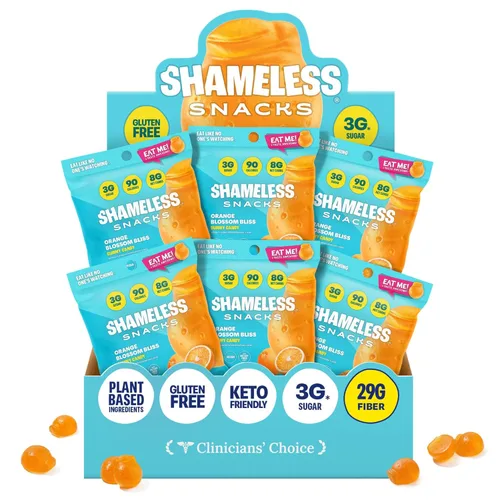 Miniatura 13 de Shameless Snacks - Aperitivos saludables bajos en calorías, gomitas keto bajas en carbohidratos (caramelo sin gluten) - Paquete de 6 Wunderlicious