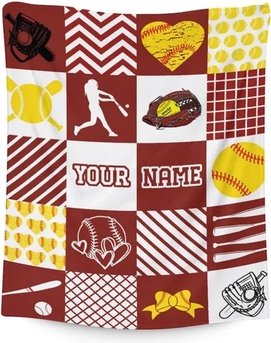 Miniatura 17 de COZYAURA Manta de sóftbol, regalos de equipo de sóftbol para niñas, mujeres y jugadores, 30 x 40 pulgadas, acogedoras mantas mullidas para sofá