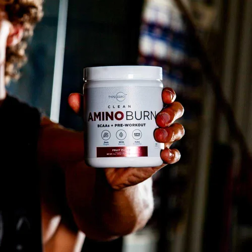 Miniatura 4 de Type Zero AminoBurn - Suplemento natural para antes del entrenamiento + BCAA (Tropical Punch 30serv) sin azúcar BCAA Aminoácidos Suplemento Keto