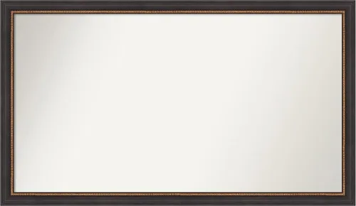 Miniatura 273 de Amanti Art Espejo de baño negro para sobre el fregadero, 23 x 23 pulgadas, espejo cuadrado negro Ashton, marco de madera tradicional mediano, se