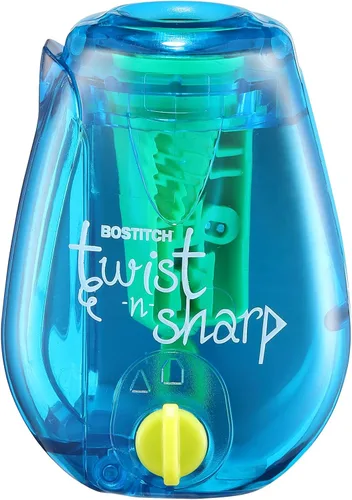 Miniatura 12 de Bostitch Office Twist-n-Sharp Sacapuntas de Lápices, para Niños y Lápices de Colores, Colores Surtidos (PS1-BLUE-2PK)