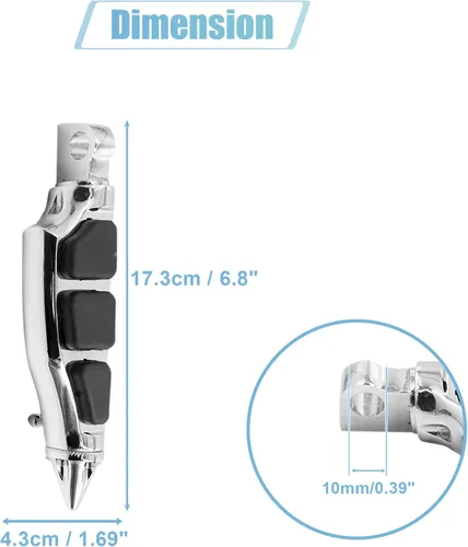 Miniatura 2 de F FIERCE CYCLE 1 par 25,4mm de reposapiés traseros de aluminio para motocicleta, juego de reposapiés, reposapiés, soporte de reposapiés, bicicleta