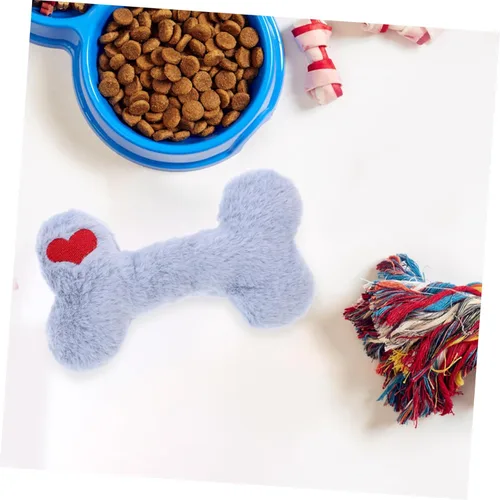 Miniatura 4 de ORFOFE Interactive Plush Squeaky Dog with Blue Heart Bone for Puppy Teething and Chewing Washable Sound for Dogs Stimulates Intelligence and