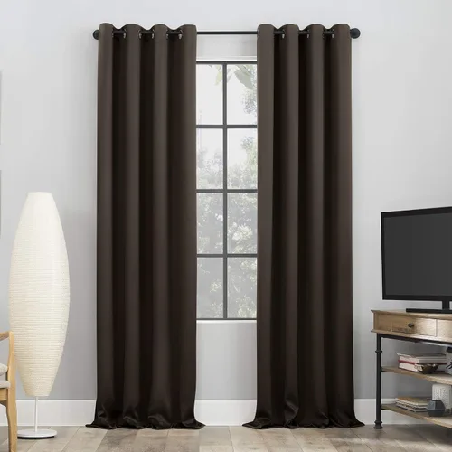 Miniatura 69 de Sun Zero Nordic - Juego de 2 paneles de cortinas con ojales de grado teatral extremo 100% opacas, 104" x 96" (2* 52" x 96"), cortinas opacas blanco