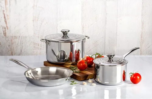 Miniatura 5 de Le Creuset - Sartén de acero inoxidable tricapa de 10